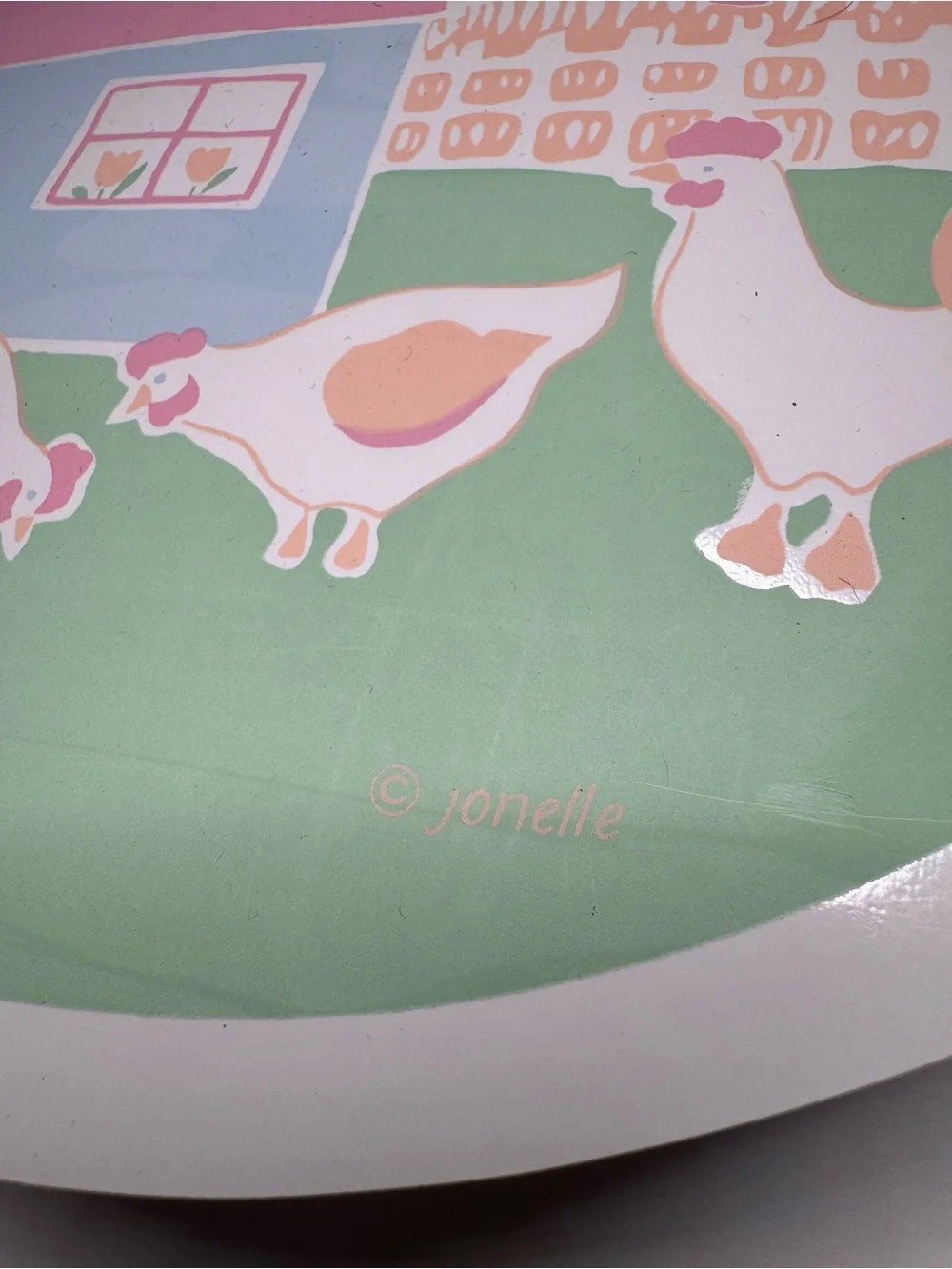 Pastel Farmhouse Wall Decor Plaque - Pink & Green